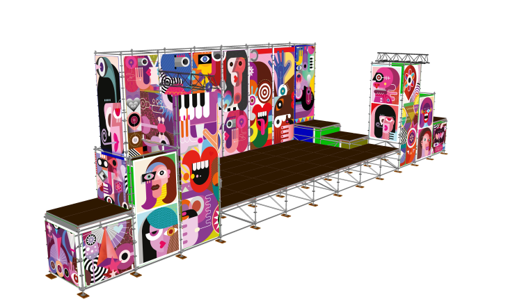Stage / Podium producties - Licht & Geluid - Aankleding