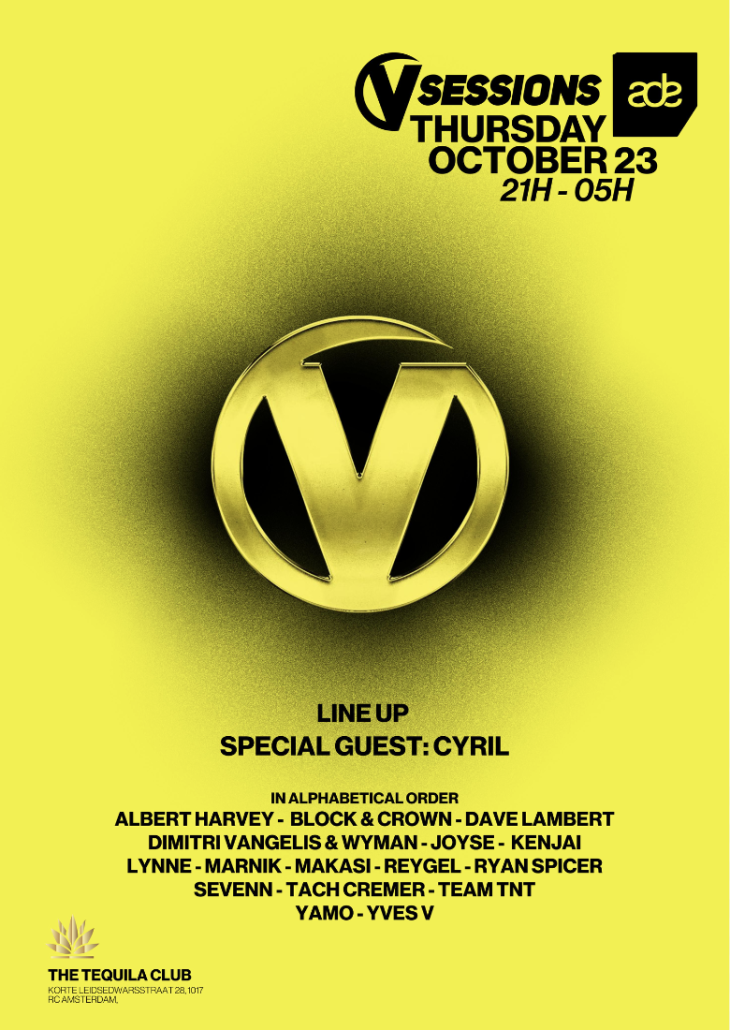 V Sessions at ADE 23rd october The Tequila Club